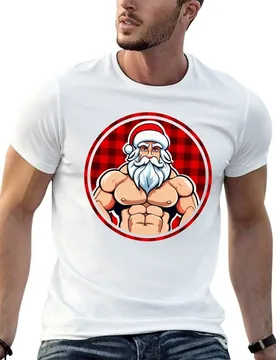 Muscular Santa Claus T-Shirt man t shirts graphic cotton t shirt man man t shirts for men T-shirt - Aliexpress - FashionsVida