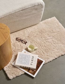 Tappeto a pelo lungo - beige