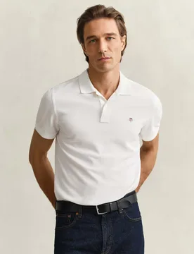 Pure Cotton Piqué Polo Shirt White male - Gant - FashionsVida