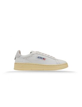 Dallas Low Uomo Sneakers in Pelle Bianca con Logo Jacquard Bianco Pelle