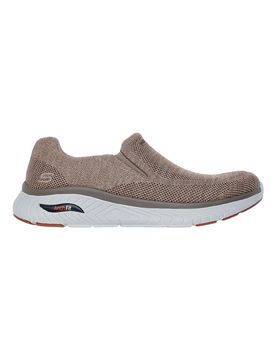 Sneakers taupe slip on in mesh Arch fit Crosser Locke 41