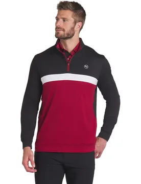 Layer Pure Colorblock, schwarz/weinrot s - Puma - FashionsVida