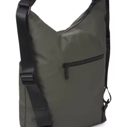 Bolso de hombro dual mochila color khaki de mujer