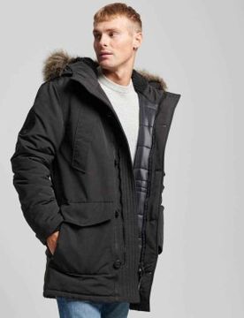 Para hombre. M5011741A Parka con capucha de pelo sintético Everest (S), Casual, Poliéster, Sostenible