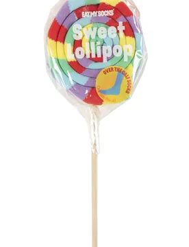 Pair Sweet Lollipop Socks Lollipop One Size - Multi Coloured - Size: One Size - EAT MY SOCKS - FashionsVida