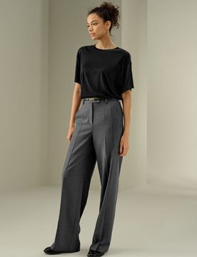 Pantalon En Laine Et Soie Mélangée Un Entretien Sans Effort Soie Et Laine Une Élégance Intemporelle 38