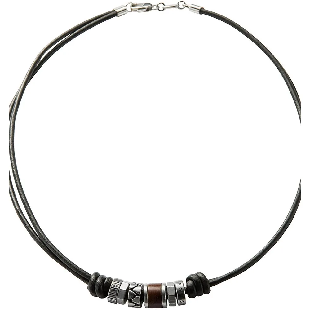 Cadena de hombre bronson con cuentas - Fossil - FashionsVida