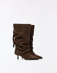 Bottines À Talon Amples Ajustables 36 Marron