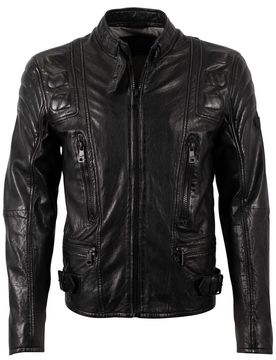 Lederjacke - Highway 2 Slim Fit LAGIV - S bis 5XL - für Männer - Größe S - schwarz - Männer - male