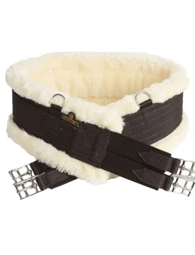 Lammfell-Sattelgurt braun 130 cm - Kentucky Horsewear - FashionsVida