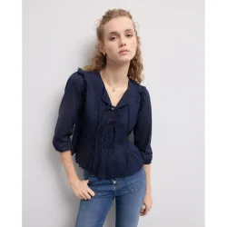 Blusa jaretas con lazos ml