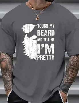 TOUCH MY BEARD Pattern design -100% cotton O-neck summer short sleeve casual men's printed T-shirt - Aliexpress - FashionsVida