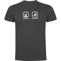 Problem Solution Swim Short Sleeve T-shirt Dark Grey L Men