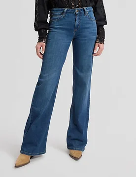 Lana Mid Rise Bootcut Jean Mid Voyage Größe 32x33 female - Lee - FashionsVida