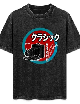 Vintage Camera Japanese Design Large Format T-Shirt Street Art Print Tee Shirt - Aliexpress - FashionsVida