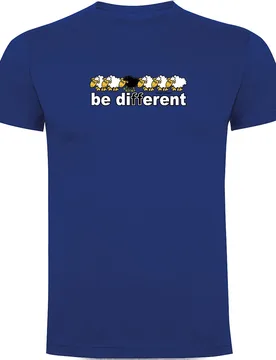 Maglietta A Maniche Corte Be Different Run Royal Blue 2XL - Kruskis - FashionsVida