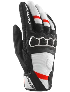 Guanti Moto Estivo Donna AIRTOUCH 2 LADY Bianco Rosso taglia L - Clover - FashionsVida