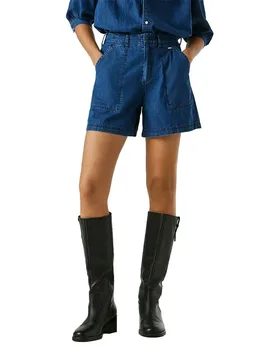 Jeans Corti A Vita Alta Utility Relaxed Fit Indigo Denim 31 - Pepe jeans - FashionsVida