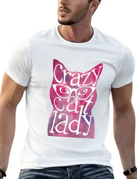 Crazy Cat Lady T-Shirt t shirt man cotton t shirts with prints man t shirt cotton high quality T-shirt - Aliexpress - FashionsVida
