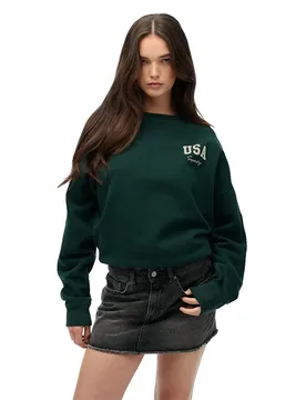 Sweat-shirt Athletic Relaxed Dark Pine Green XL - Superdry - FashionsVida