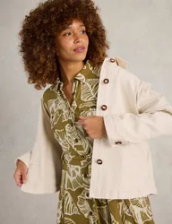 Denim Relaxed Jacket Natural female