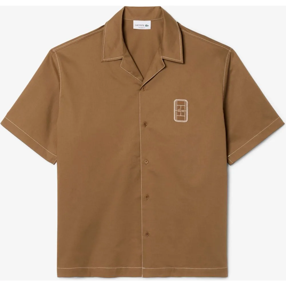 Camisa de hombre de manga corta de corte holgado de algodón en - Lacoste - FashionsVida