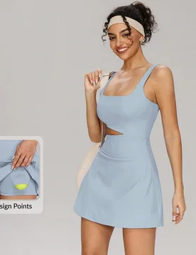 Vestido casual para mujer, falda para entrenamiento de bádminton, vestido para viajes al aire libre, ligero y cómodo, amigable con la piel para depo - Shein - FashionsVida