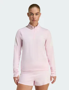 Adi365 Jumper Iconic Running 1/2 Zip L Clear Pink - Adidas - FashionsVida