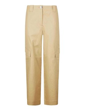Ganni Pantaloni cargo marroni
