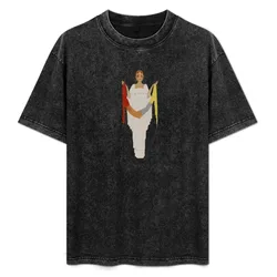 Classic Art Deco Woman Holding Fabric T-Shirt Plus Size Comfort Fit Tee