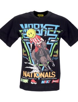 Maglietta Uomo Polo Horserace Tee X Smiley Black
