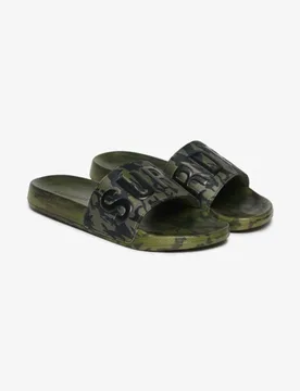 Superdry Men's Core Camo Badeschlappen Grün - Größe: 12-13 - 34.99 - FashionsVida