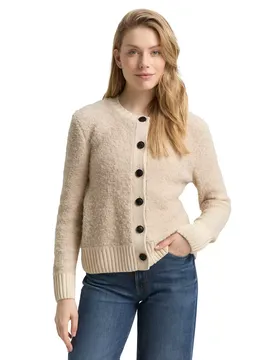 XXL knit boucle cardigan female