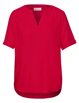 QR Splitneck blouse w turn-up female - 36 - FashionsVida