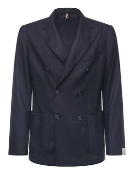 Blazer Doppiopetto In Misto Cashmere