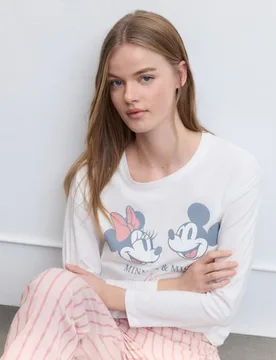 Camiseta de mujer Mickey y Minnie - Easy Wear - FashionsVida