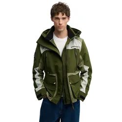 Giacca Colour Block Windbreaker Rifle Green XL