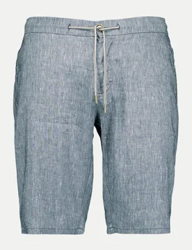 Chinoshorts aus Leinenmischung Blau XL - No Excess - FashionsVida