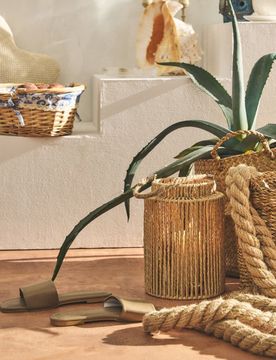Lanterna intrecciata - beige