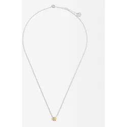 Collar de plata de ley fino con abalorio de estrellas en varios colores