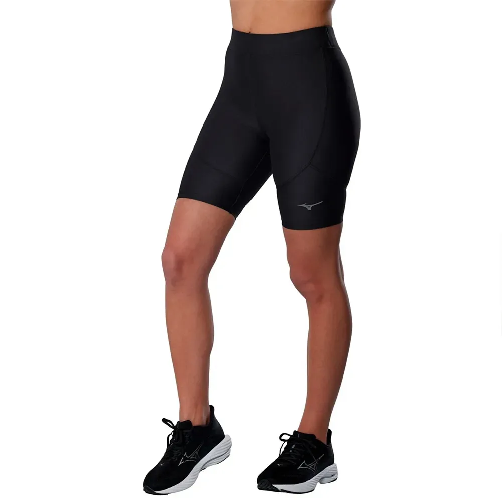Alpha Mid Short Leggings Black L Women - Mizuno - FashionsVida