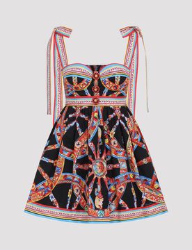Carretto Mini Dress in 100% Cotton