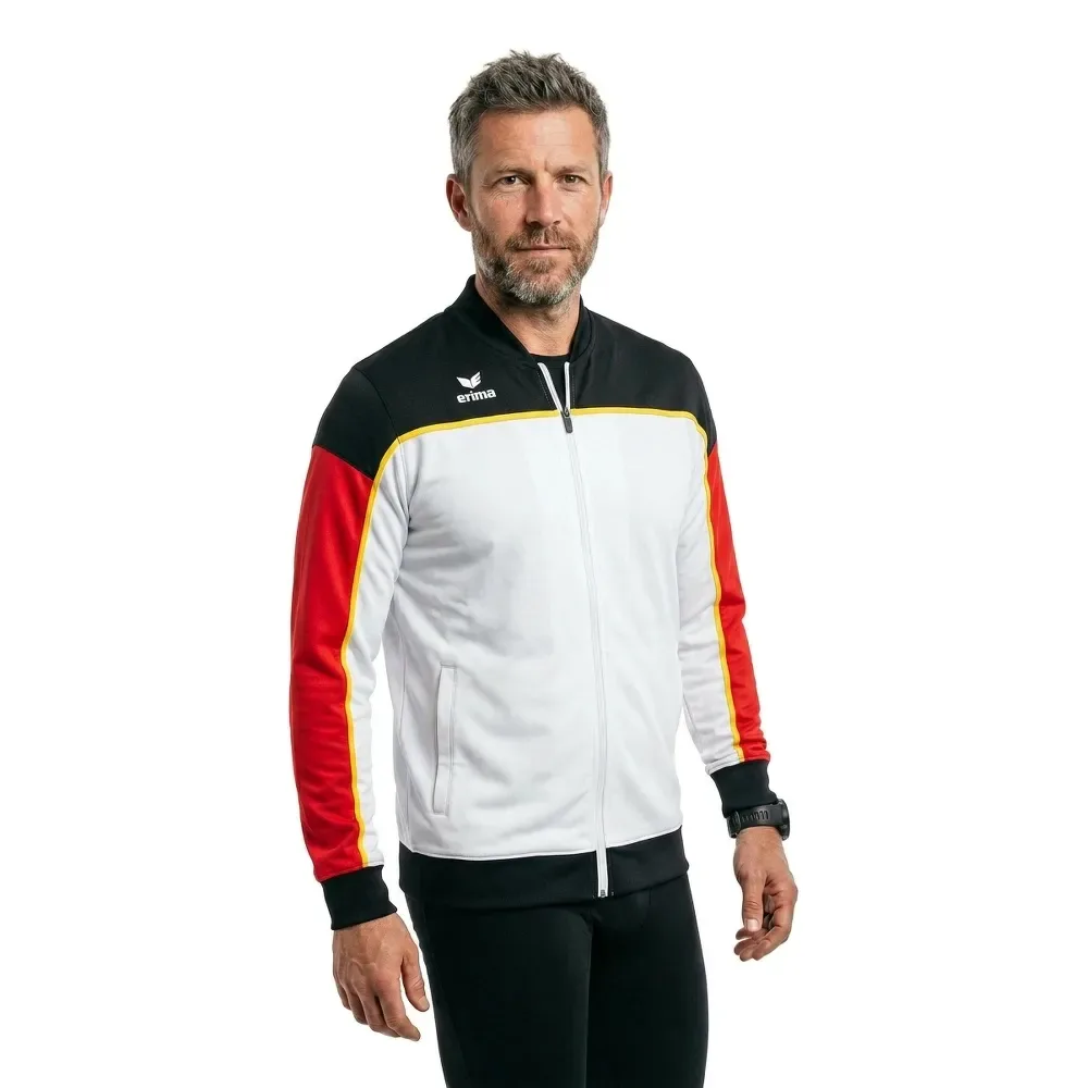 Sweat-shirt à Zip Change Presentation White / Black / Red M - Erima - FashionsVida