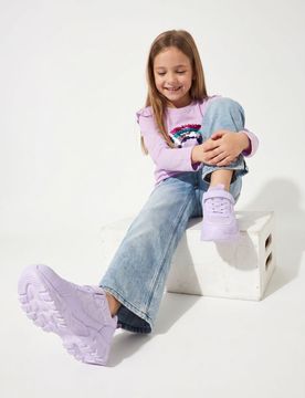 Sneakers in mesh con suola leggera - lavanda