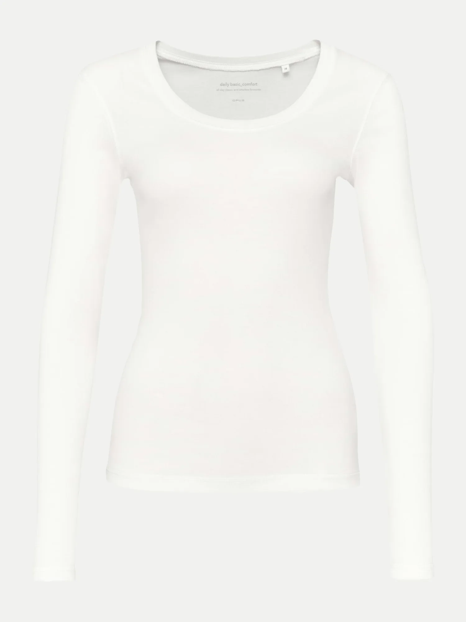 Opus Langarmshirt Sorana Beige 44 - Opus - FashionsVida