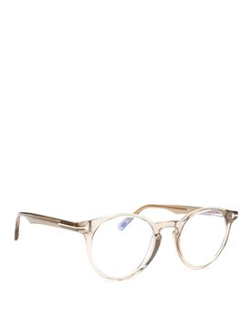 Occhiali con montatura trasparente beige