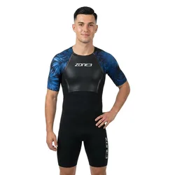 Short Sleeve Trisuit Refurbished Black / Blue XL Men
