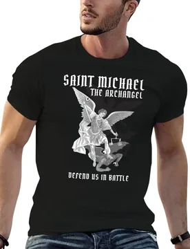 Saint Michael T-Shirt t shirts for man pack white man t shirt summer cotton tshirt 100% T-shirt - Aliexpress - FashionsVida