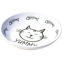 Comedero para perros y gatos con diseño de gato melamina