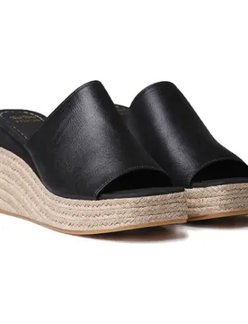 Sandali Con Zeppa In Esparto Marlene Black EU 42